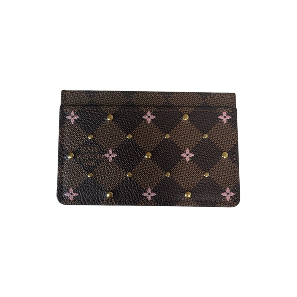 Louis Vuitton Ebene Card Holder Studs